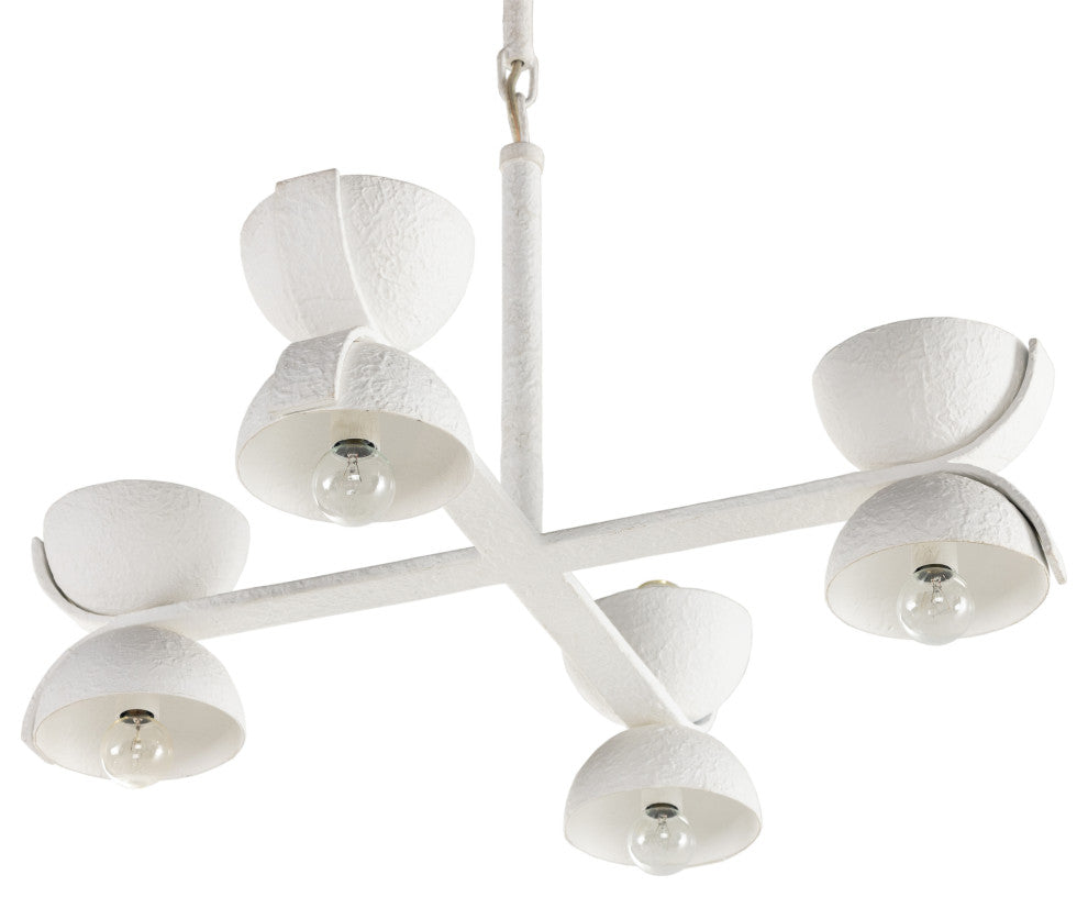 Santorini Chandelier-Matte White Plaster