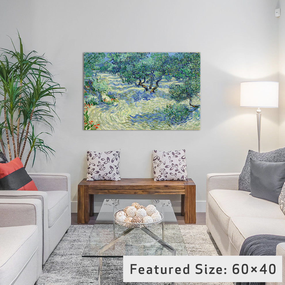 "Olive Orchard" Wrapped Canvas Art Print, 26x18x1.5