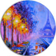 Eiffel From A Distance, Landscape Disc Metal Wall Art, 36"
