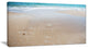 "Crystal Clear Sea Waves On Beach" Modern Beach Canvas Art Print, 40"x20"