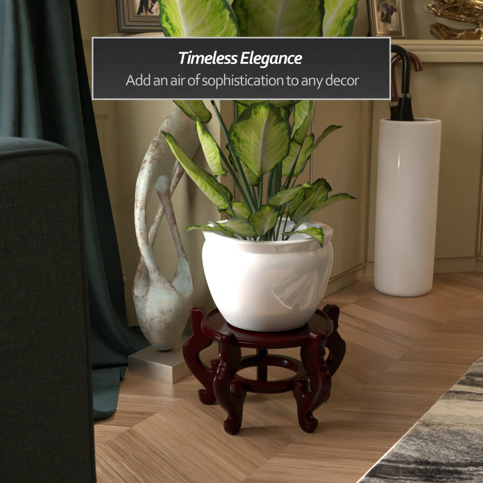 Rosewood Fishbowl Stand, Size 11.5" Base Diameter