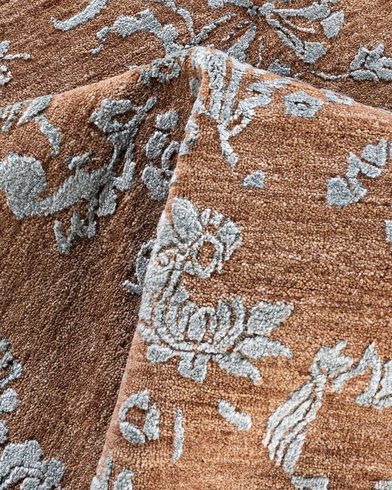 Ikat One-of-a-Kind Hand-Knotted Area Rug Brown, 8' 2" x 10' 0"