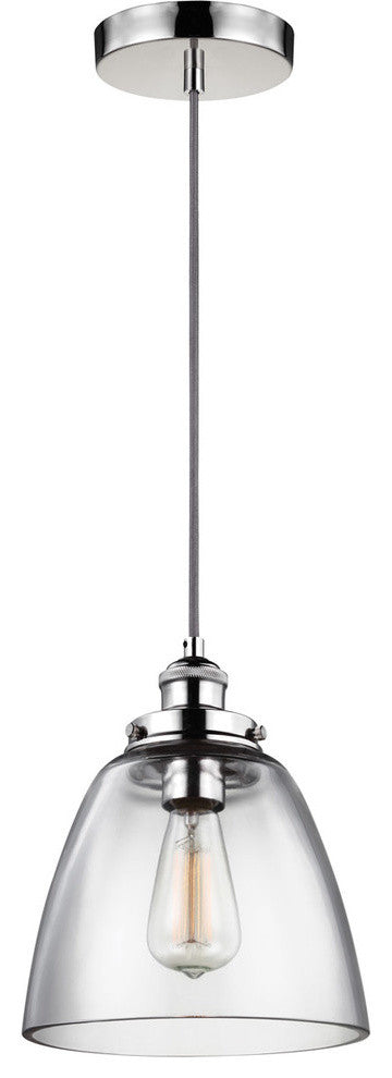 1-Light Pendant, Polished Nickel