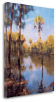 "Palms On Water II" By Larry Moore, Giclee Print on Gallery Wrap Canvas