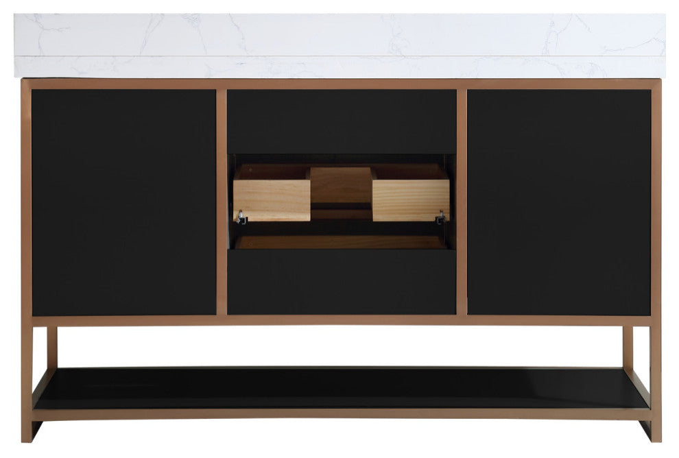 Vanity With Mirror,Sconce,Faucet Included