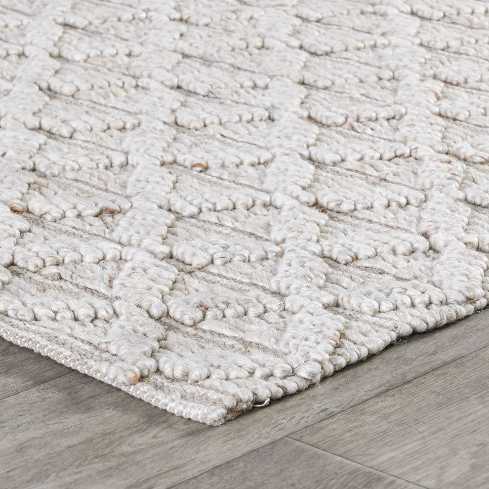 Portpla Wool Blend Hand Loomed Area Rug, 9x12