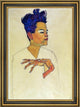 Egon Schiele Self Portrait Hands on Chest