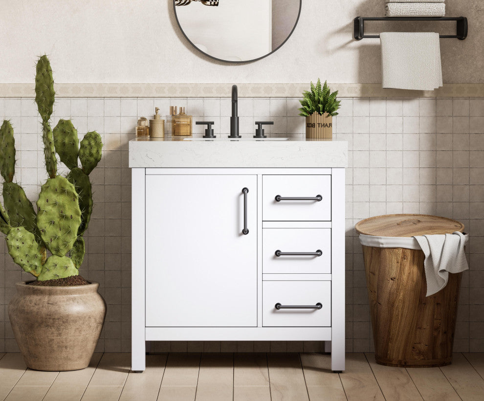 Home Living 32" Single Bathroom Vanity, White