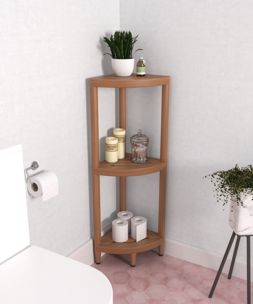 The Original Kai™ Corner Teak Bath Shelf