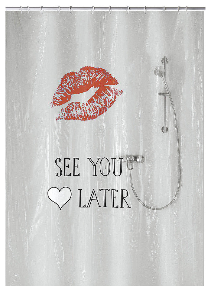Romantic PEVA Shower Curtain, See You Later