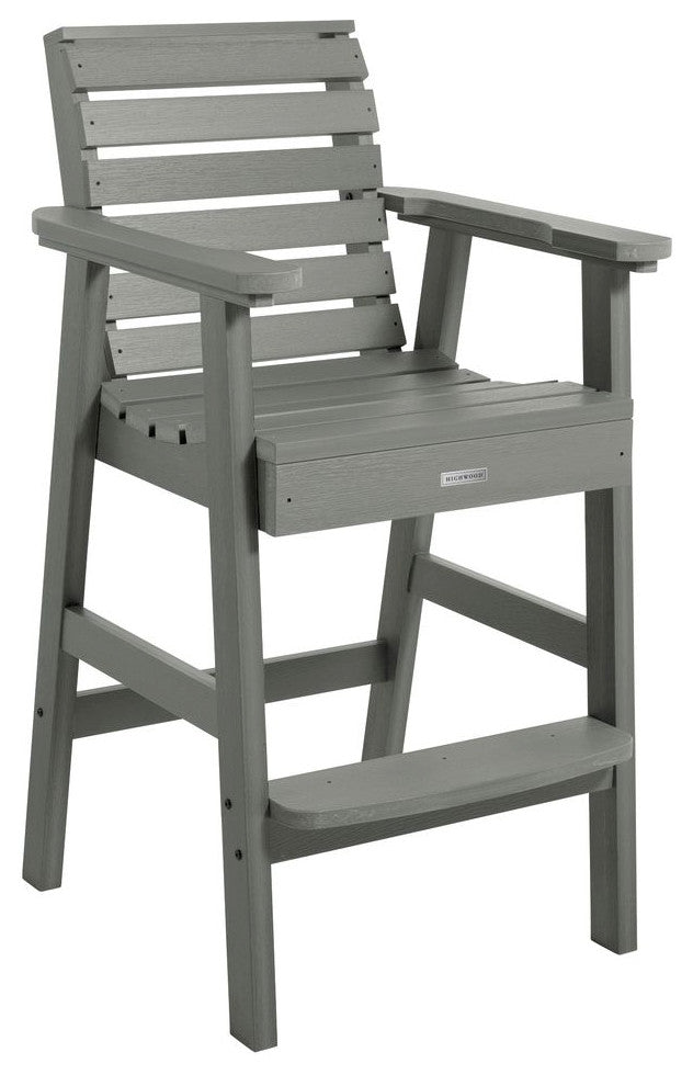 Weatherly Bar Height Armchair, Coastal Teak