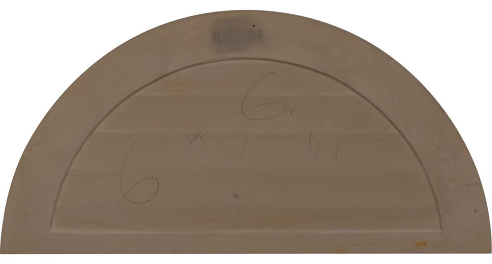24"W x 12"H Half Round Gable Vent Louver, Decorative