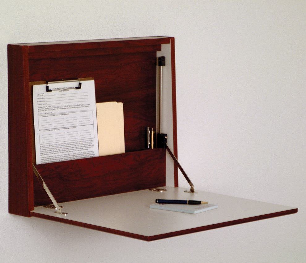 Wooden Mallet FoldinAway wall Desk in Mahogany