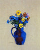 Odilon Redon Vase of FlowersPansies Premium Canvas Print