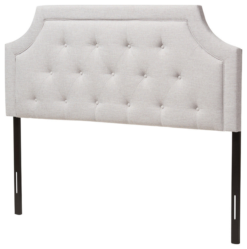 Mars Modern Grayish Beige Fabric King Size Headboard