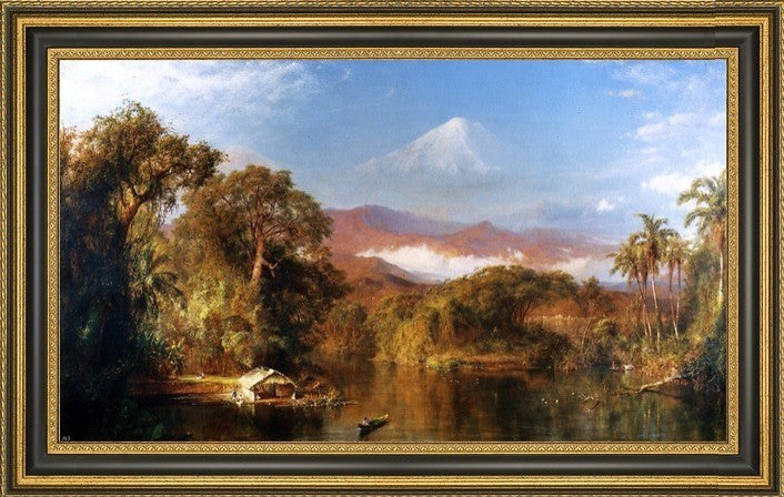 Frederic Edwin Church Chimborazo Framed Premium Canvas Print, 16"x24"