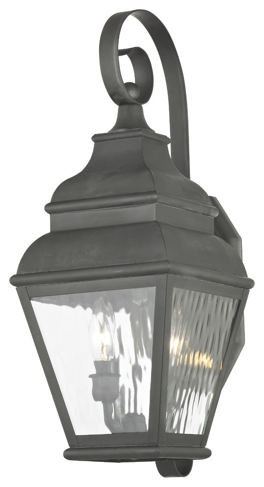 Exeter Outdoor Wall Lantern, Charcoal