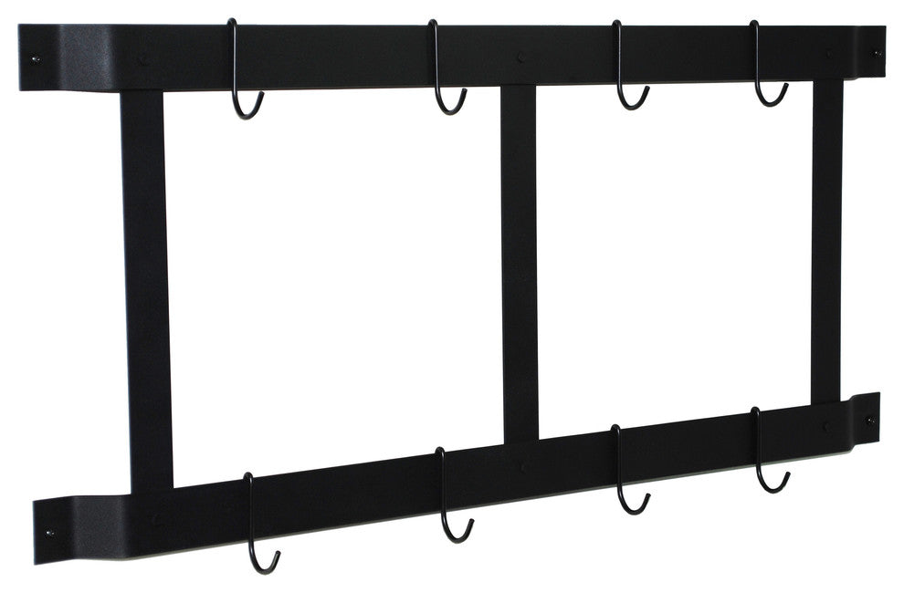 Rogar Ultimate Wall Mounted Pot Rack, Black