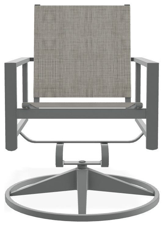 Tribeca Sling Outdoor Swivel Rocker, Smoke/Graphite