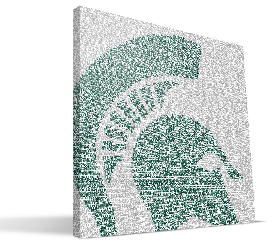 MCS Spartans Typo Canvas Print, 16"x16"
