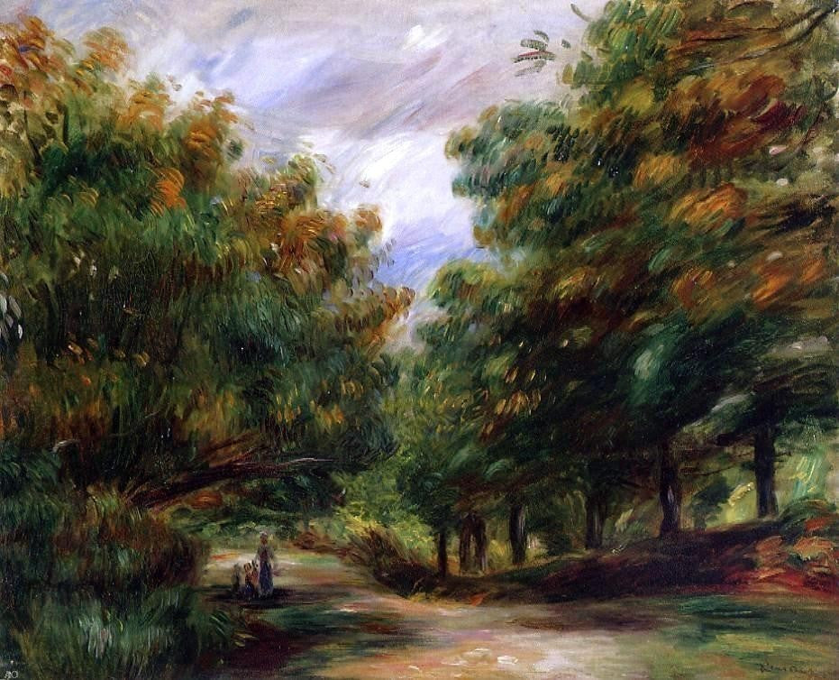 Pierre Auguste Renoir Road near Cagnes Premium Canvas Print