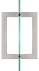 8" Back to Back Square Pull, Brushed Nickel