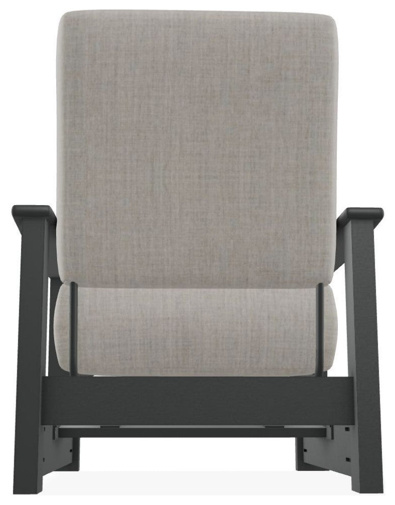 Leeward Deep Seat Outdoor Armchair with Hidden Motion, Cast Silver/Graphite