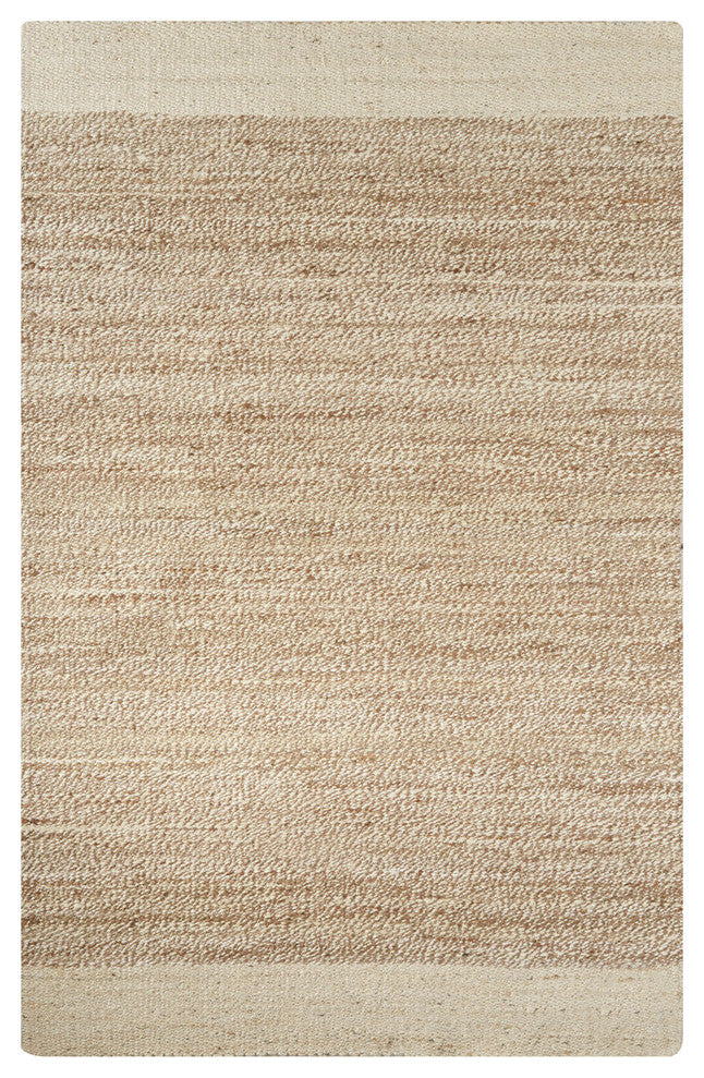 Jaipur Living Mallow Natural Bordered White/Tan Area Rug, 8'x10'