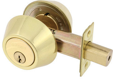Delaney Hardware Double Cylinder Deadbolt, Bright Brass