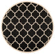Safavieh Courtyard Cy6914-266 Black, Beige Area Rug, 4'0" X 4'0"