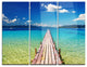 "Wooden Pier in Tropical Paradise" Photo Metal Wall Art, 3 Panels, 36"x28"