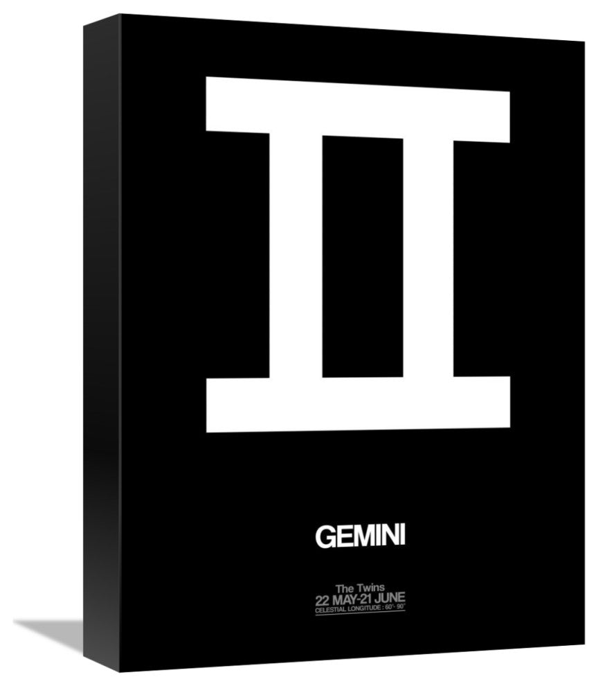"Gemini Zodiac Sign White" Fine Art Print