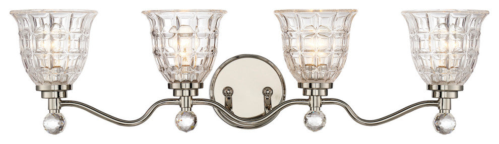 Birone 4-Light Bath Vanity Fixture Vanity, Polished Nickel
