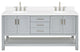 Ariel Magnolia 36"  Double Oval Sinks Vanity, Carrara Quartz