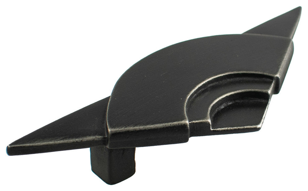 Moderno Pewter Cabinet Pull Hawk Hill Hardware, Black Iron