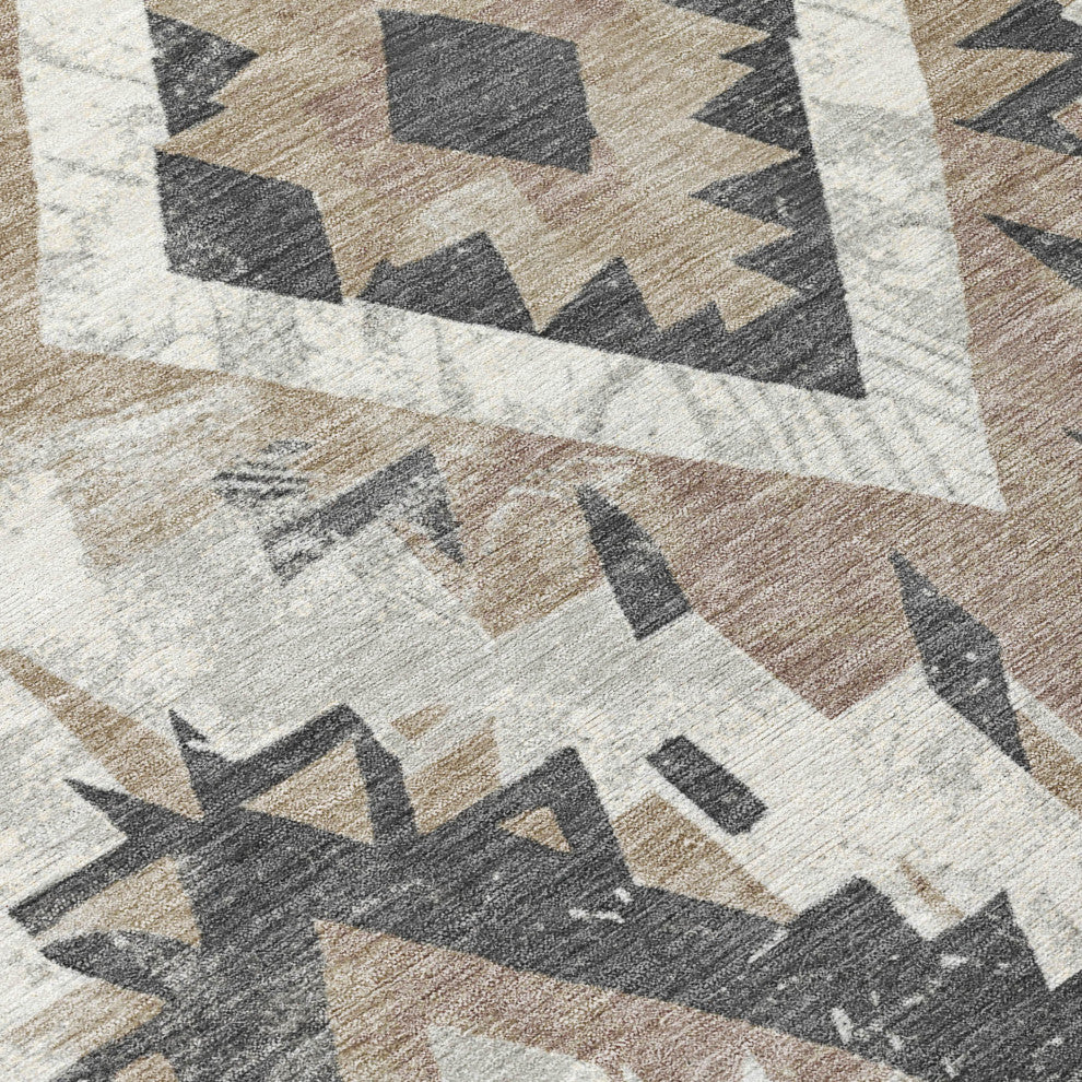 Machine Washable Indoor/Outdoor Chantille ACN1878 Taupe 2'6" x 3'10" Rug