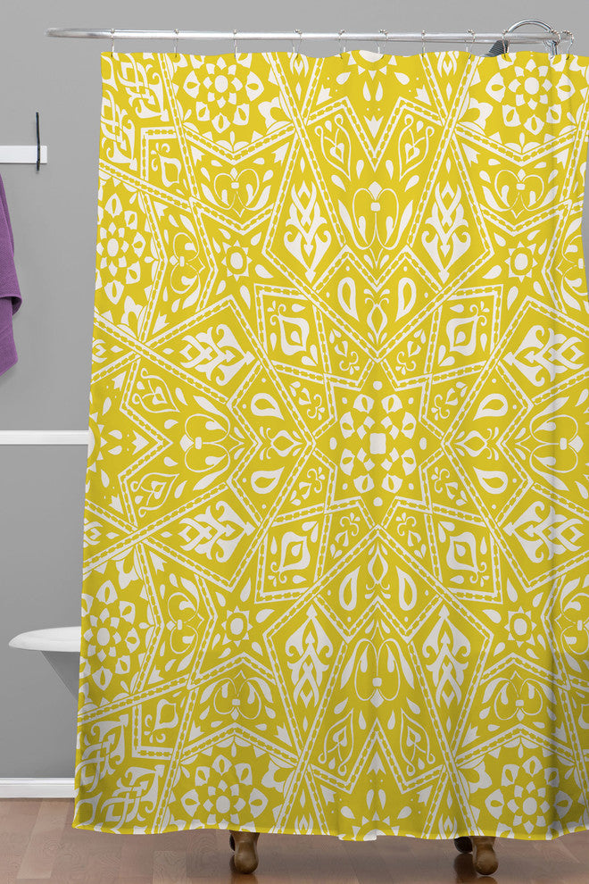 Deny Designs Aimee St Hill Amirah Yellow Shower Curtain