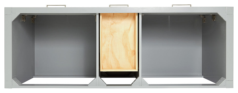 Ariel Bristol 60" Sinks Bath Vanity Base, Gray