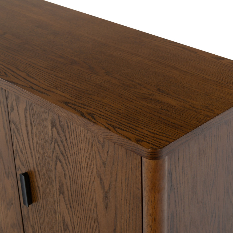 Safavieh Couture Jaylessa Wood 3 Door Sideboard, Medium Oak