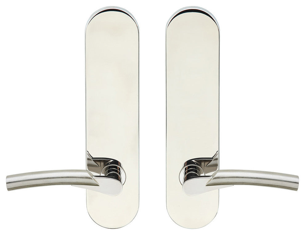 Phoenix Lever, Tubular Passage, Polished/Satin Stainless Steel, 2-3/8" Backset