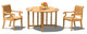3-Piece Teak Set, 48" Butterfly Table, 2 Giva Chairs, Sunbrella Cushion, Walnut