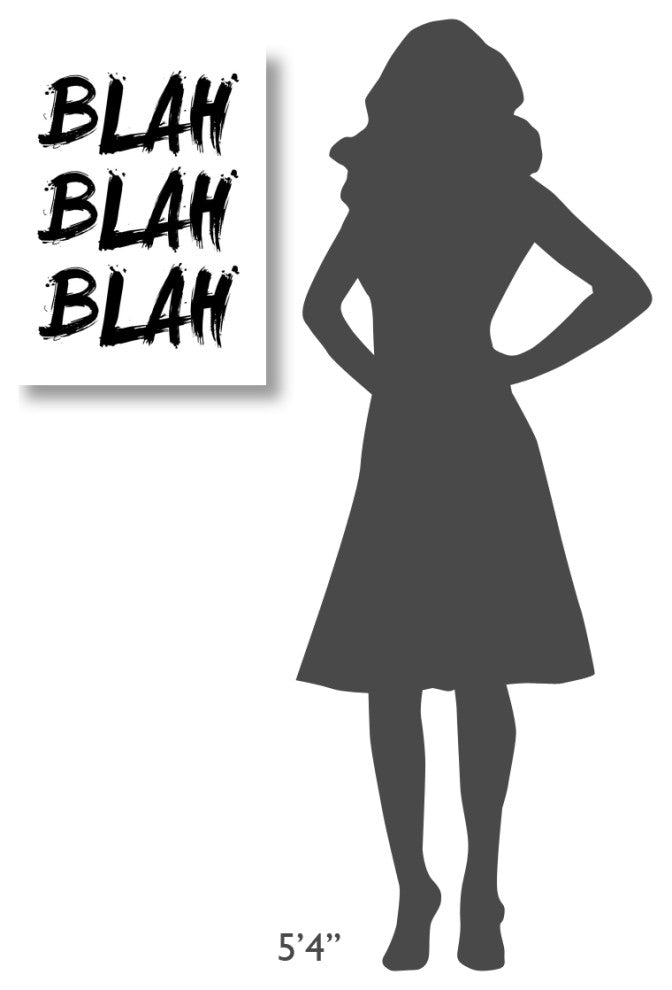 "Blah Blah Blah Poster White" Fine Art Print