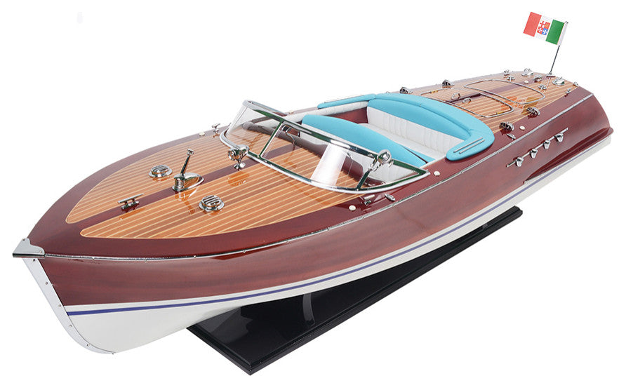 Riva Triton Painted Large Wooden Handcrafted boat model