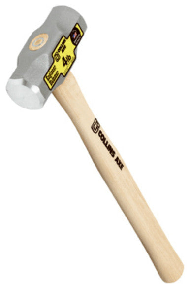 Collins MD4HC Double Face Engineer's Hammer with 16" Hickory Handle, 4 Lb Head