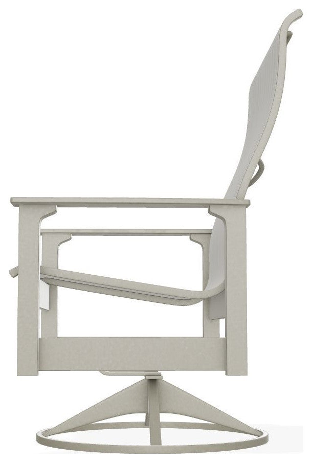 Leeward Sling Outdoor Swivel Rocker, Harbor/Storm