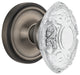 Classic Rosette Single Dummy Crystal Victorian Knob, Antique Pewter, CLACVI