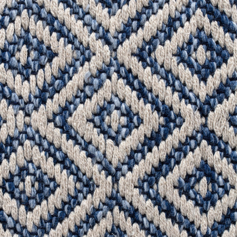 Cherokee Nightlife 22" x 22" x 16" Black and Gray Pouf