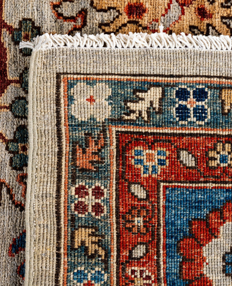 Serapi One-of-a-Kind Hand-Knotted Area Rug Light Gray, 8'11" x 11'11"