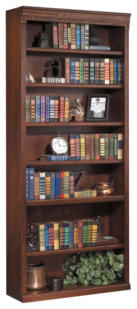 Martin Furniture Huntington Oxford 84" Open Bookcase (Burnish)