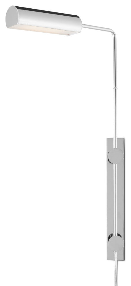 Satire Nickel Swing-Arm Wall Sconce